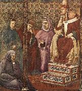 Giotto, St Francis Preaching before Honorius III